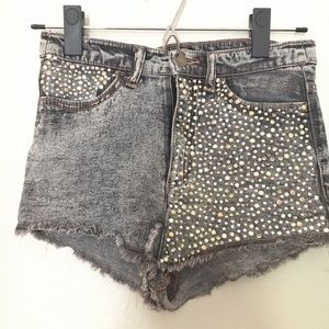 Denim Shorts with jewel detail
